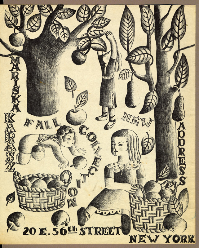 Flyer for Fall collection, 1936
Ink on paper, 10 x 8 1/2 inches
Collection of the Portas family