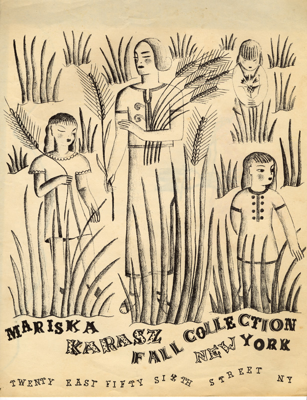 Flyer for Fall collection, 1941
Ink on paper, 11 x 8 1/2 inches
