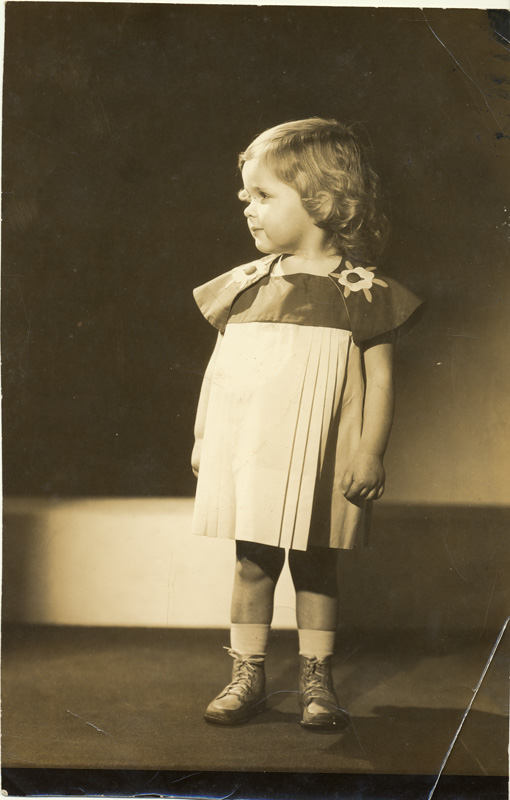 Solveig wearing a dress for Good Housekeeping, ca. 1934
Photograph, 4 1/2 x 2 3/4 inches Cat. 97