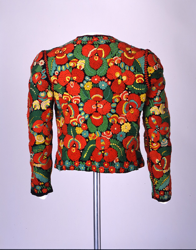 Embroidered jacket ca. 1935 Multicolored wool embroidery on wool. Cat. 8