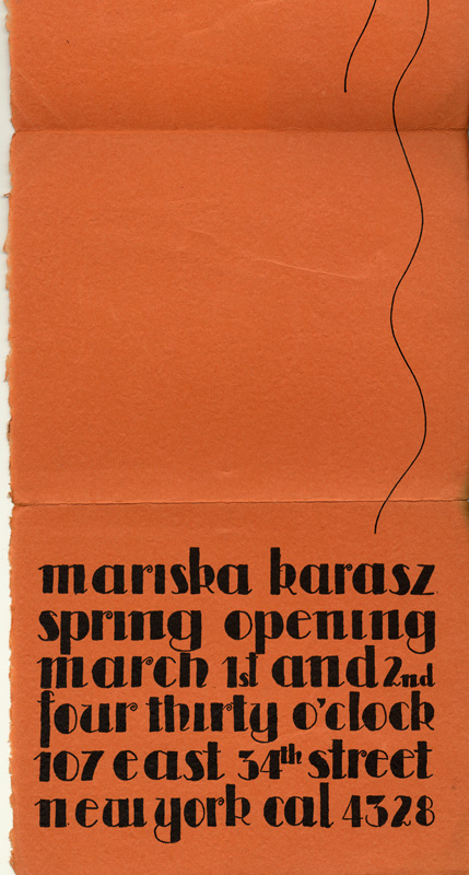 Announcment for spring opening(detail),1929 Cat. 62